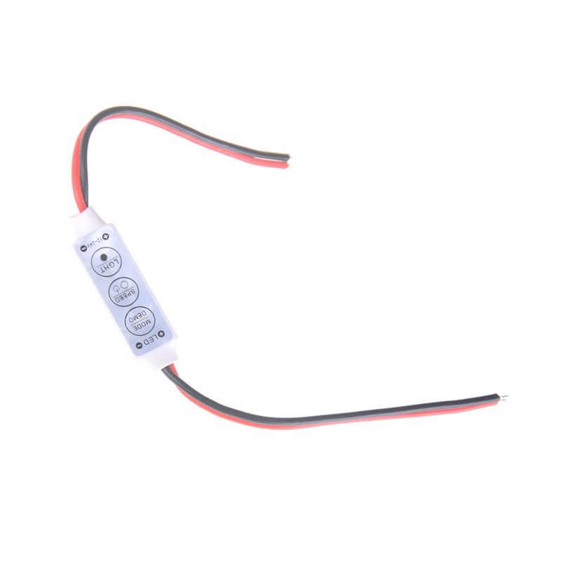 1Pc 12-24V Mini 3 Keys Single Color Led Controller Brightness Dimmer For 3528 5050