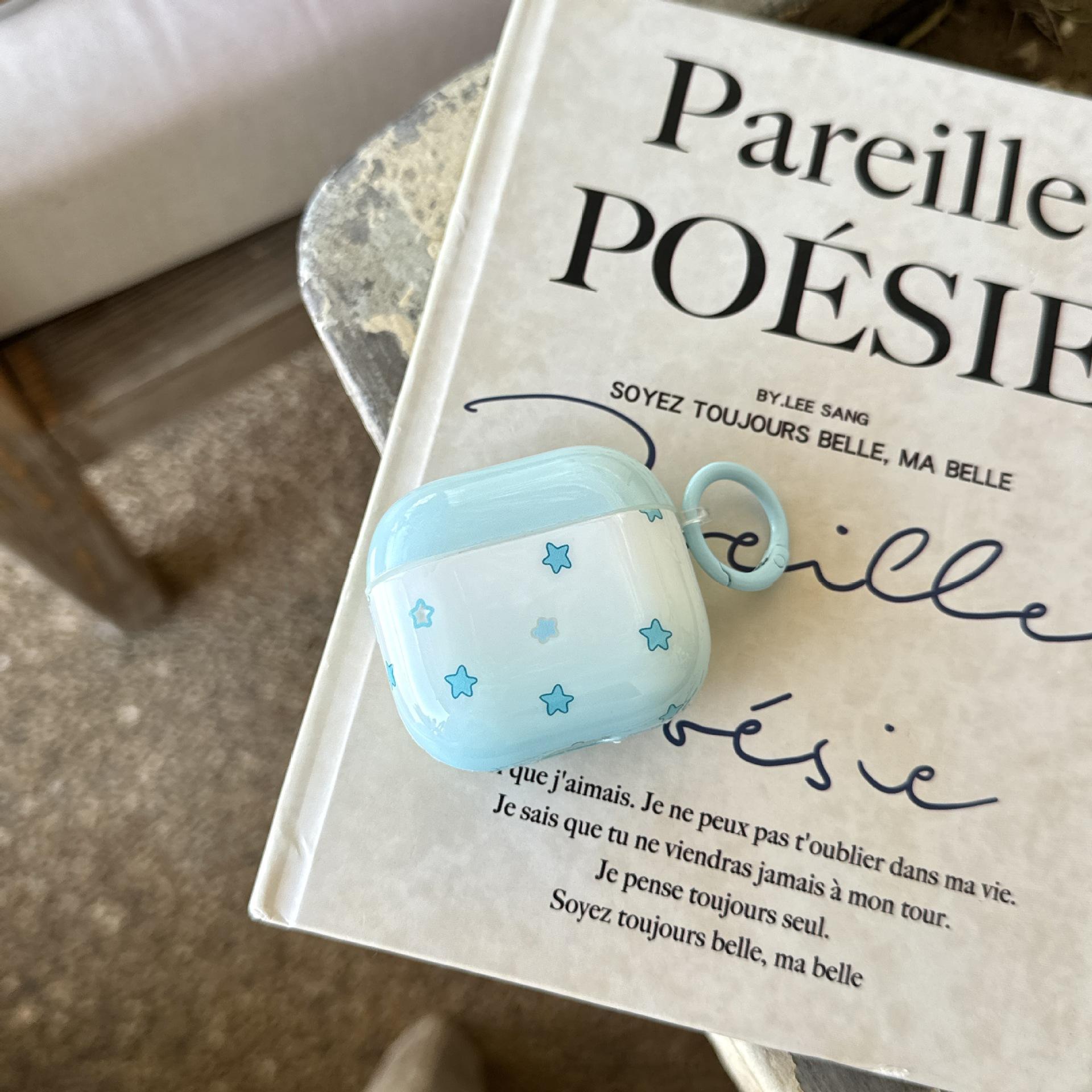 ins small fresh smudged stars suitable for AirPods new 1st generation earphone case new 1st generation cute Pro generation 1/1 airpods 1/2 generation