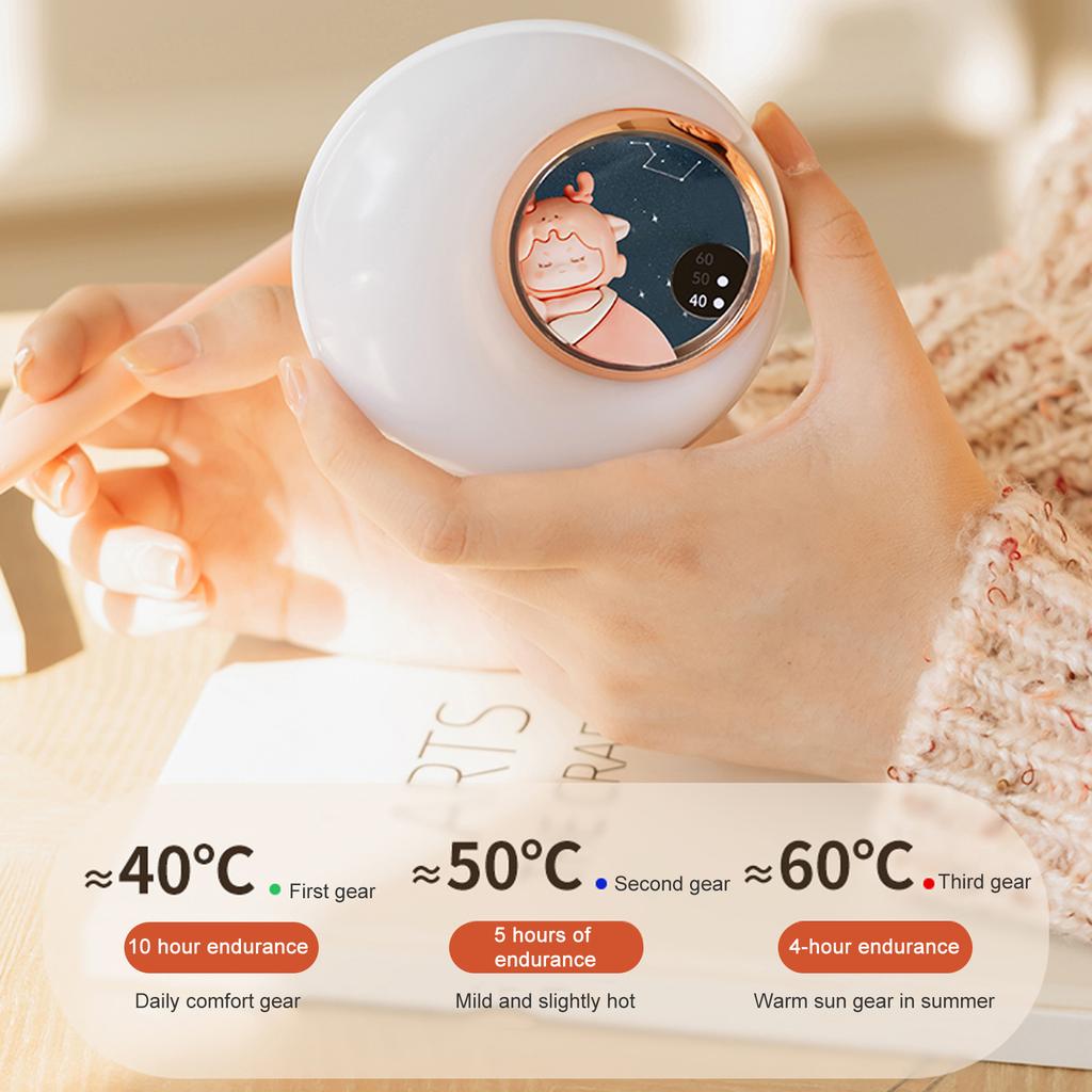 Handwärmer Nachtlicht Niedlich Tragbar Elektrischer Handwärmer Powerbank für Kaltes Wetter