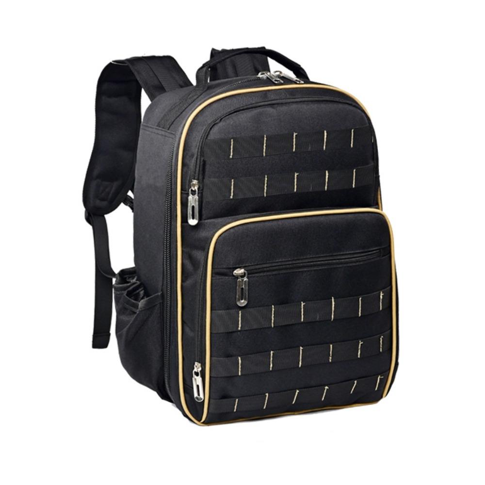 

Large Capacity Heavy Duty Tool Backpack Multi-Pocket Waterproof Tool Organizer Wear-resistant Thickened Toolkit чорний