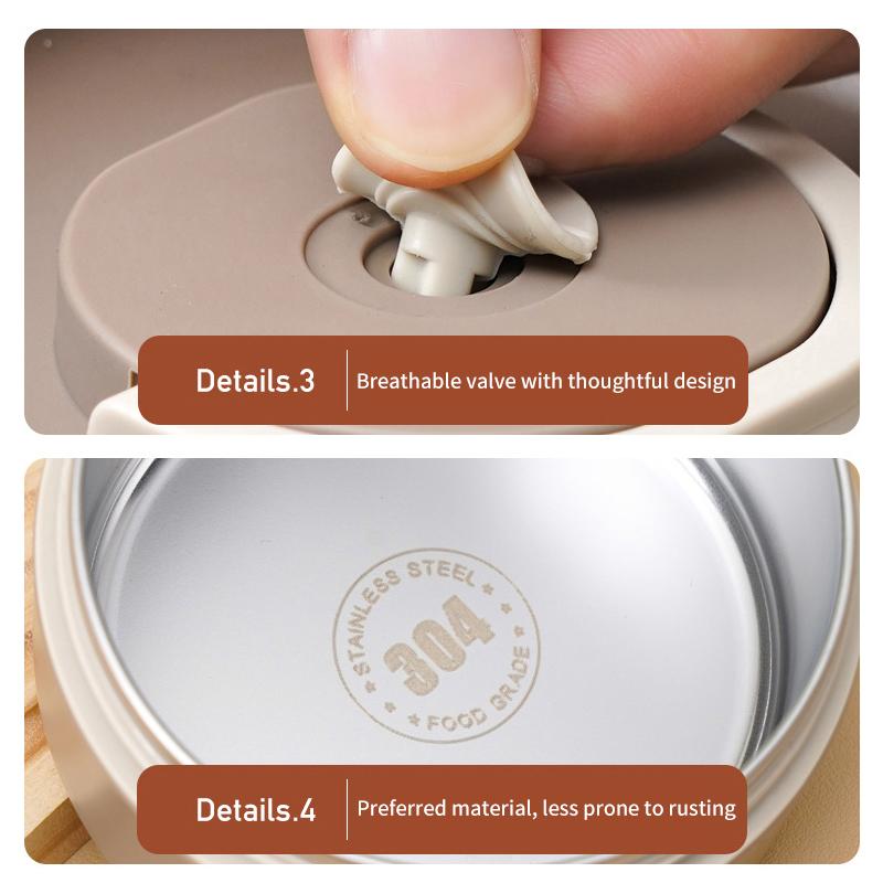 Bento-Lunchbox-Set, tragbarer, warmhaltender Lunchbehälter mit isolierter Tasche, 304 Edelstahl, Thermobehälter für Lebensmittel