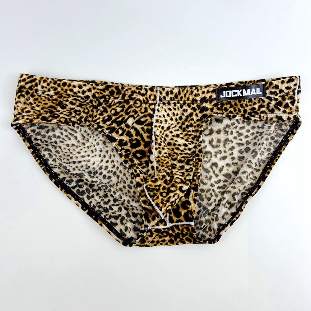 Briefs JOCKMAIL Leopard Print Sexy Low Rise Men's Underwear