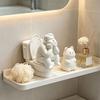 3D Printed Toilet Thinker Figurine Cute Funny Bathroom Thinker Statue White Novelty Desktop Small Ornament Car Decor