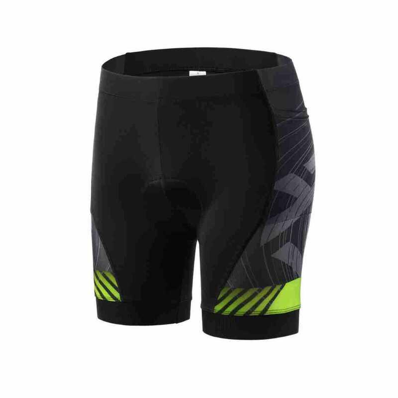 Men Women Cycling Shorts With Gel Pad Chamois Quick-Dry Breathable Bike Pants Zippered Pocket Road