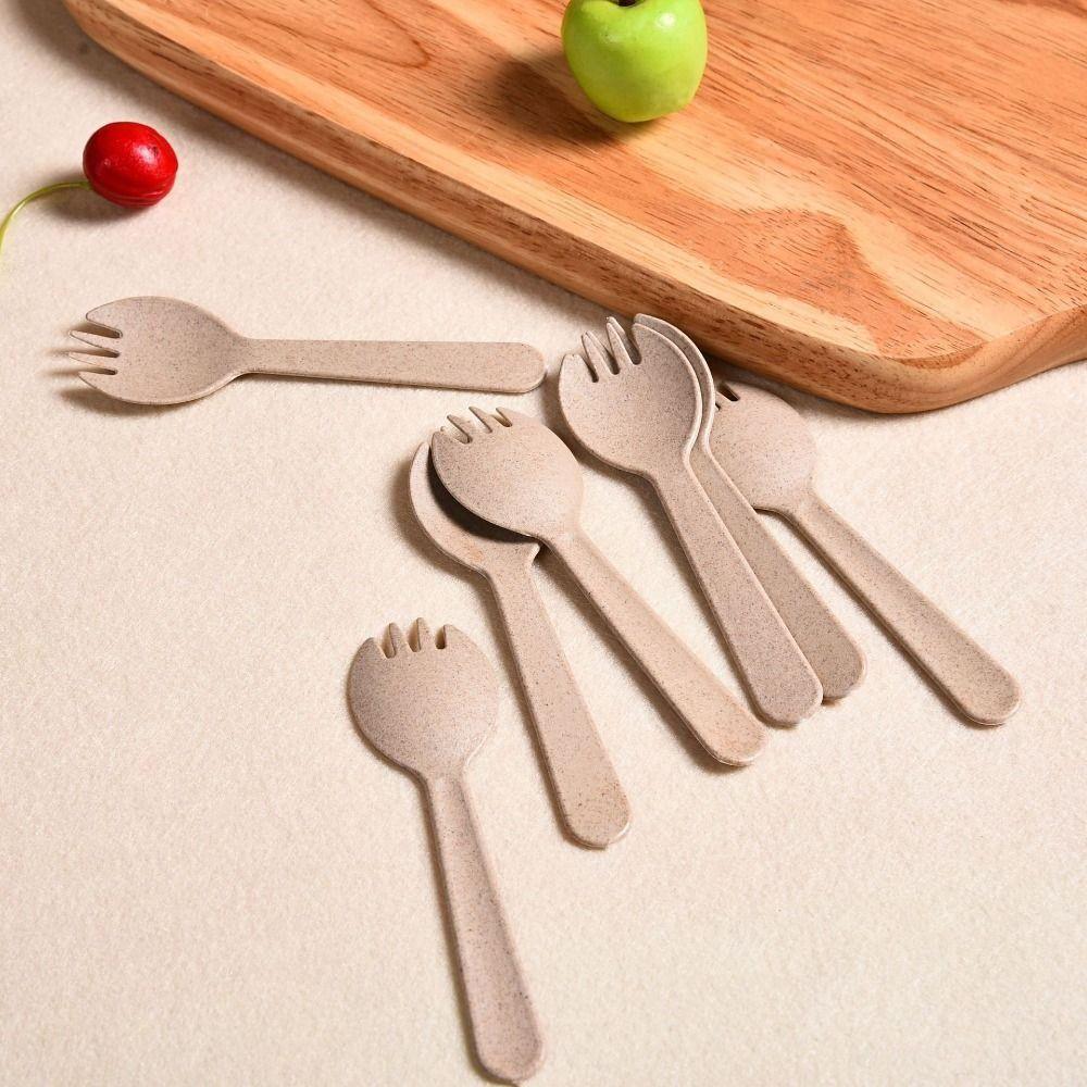 100Pcs Individually Packaged Disposable Spoon Fork Eco-Friendly Dessert Cake Fork  Commercial