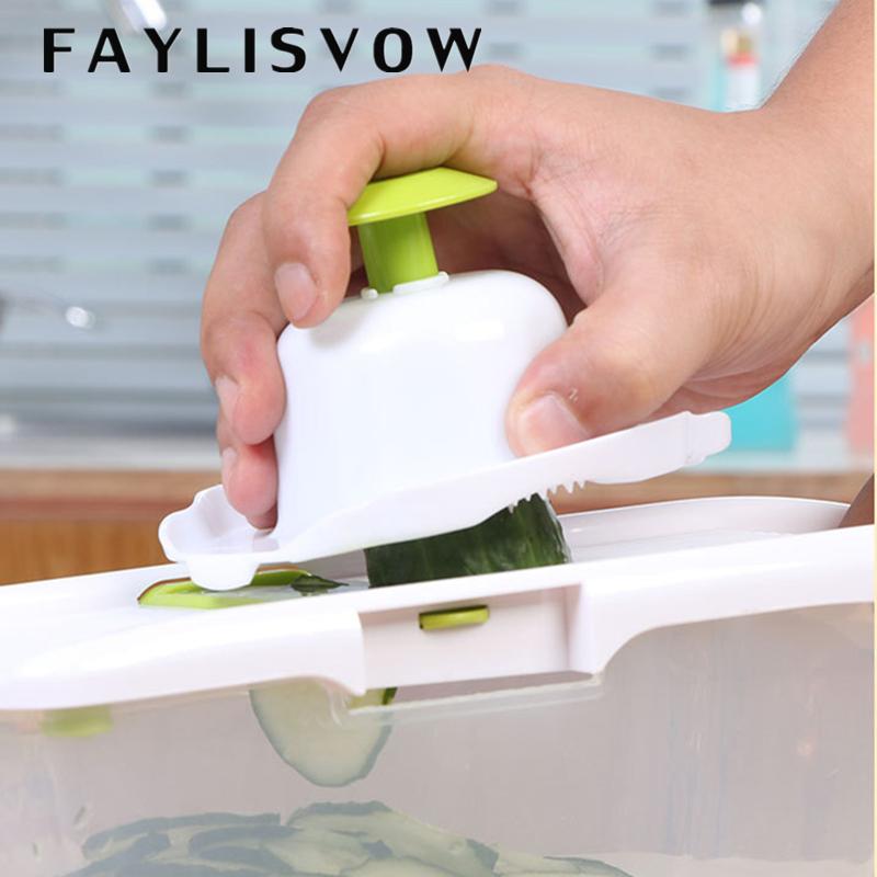 Multifunktions-Mandoline-Gemüseschneider aus Edelstahl mit verstellbaren Klingen, Obstschneidereiben