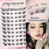 10 Rows Of Large Capacity Glue-Free False Eyelashes Single Cluster 10-12Mm C-Curled Natural Self-Adhesive False Eyelashes