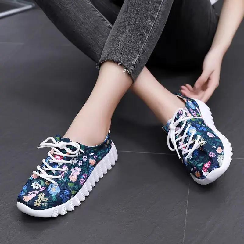 Fashion Flowers Breathable Women's Shoes Designer Luxury Comfortable and Elegant 39 Cheap Trends 2025 New In Ladies Footwear On Sale