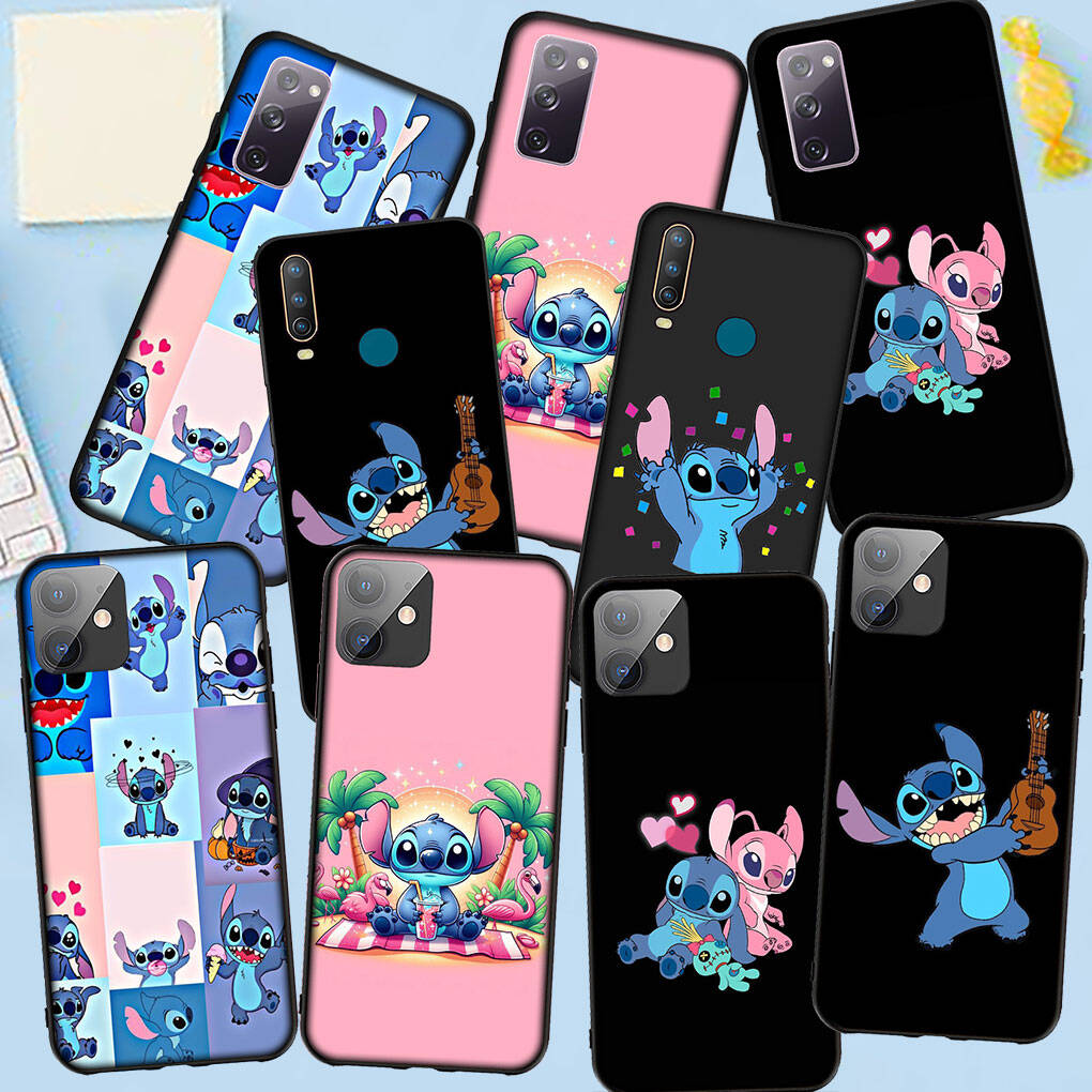 Phone Case for iPhone 17 16 15 Plus X XR 16E Huawei P30 P20 Lite Redmi Note 14 12 11 13 Pro Max OPPO A60 A80 A40 A18 A38 Blue Comics Lilo Stitch Cover