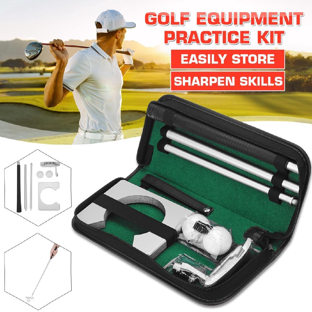 

Outdoor Indoor Golf Putter Gift Set Putting Cup Hole with Detachable Putter Ball Office Home Travel Putting Practice Tool Kit