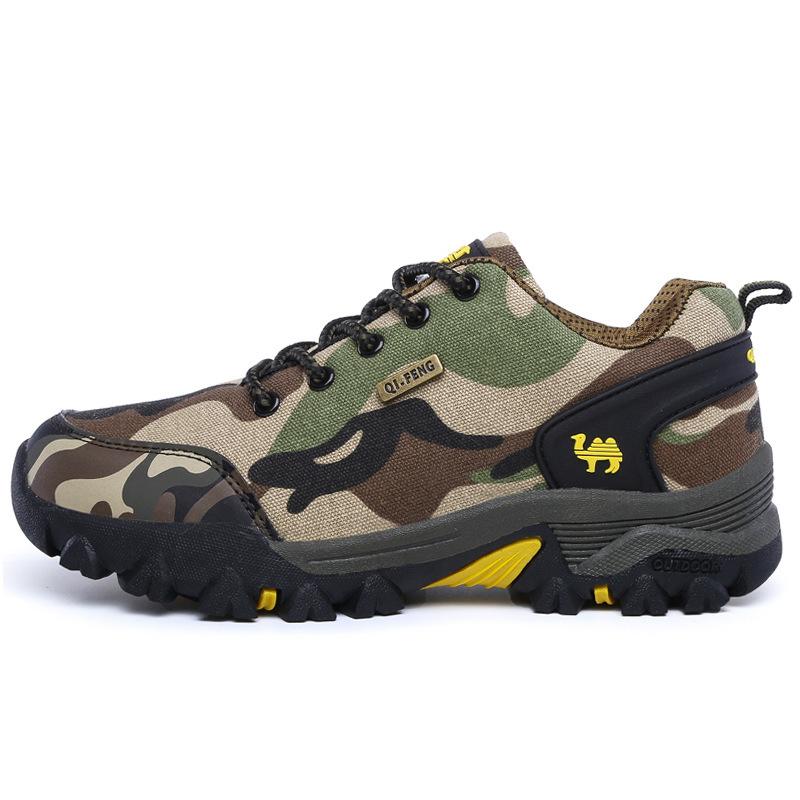 Large Size Camouflage Construction Site Labor Insurance Work Shoes Outdoor Mesh Low-top Mountaineering Shoes Travel Hiking Boots Sports Shoes