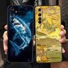 Seaside Sharks Pattern Soft TPU For Realme 13 12 11 10 9 Pro Plus GT3 GT2 C21 C25 C35 C53 C55 C67 Pro 5G Phone Case Cover Fundas