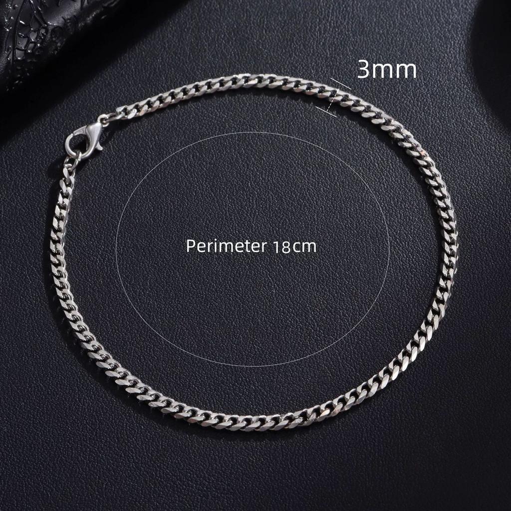 Titanium steel non-fading Cuban bracelet trendy hip-hop raw jewelry stainless steel bracelet