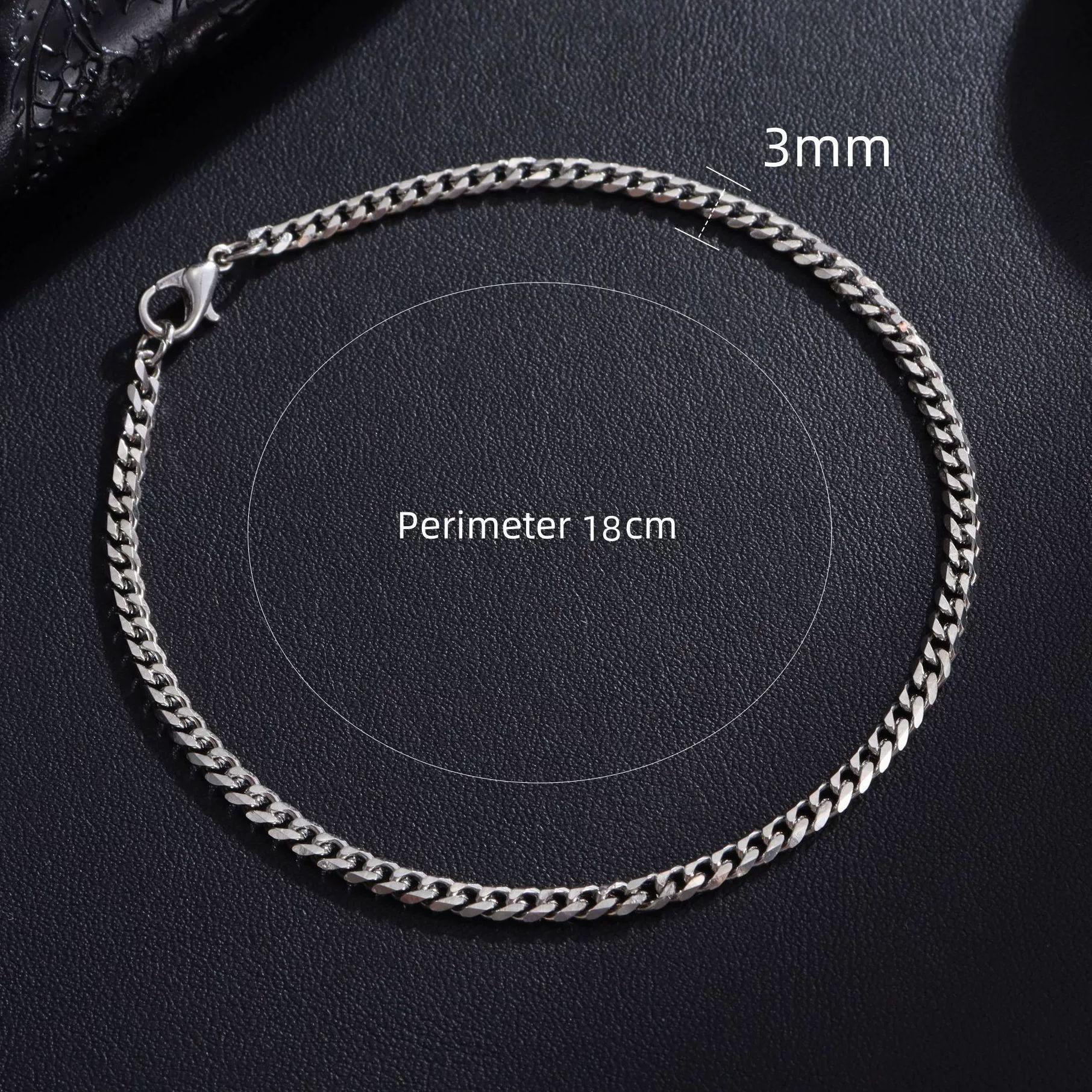 Titanium steel non-fading Cuban bracelet trendy hip-hop raw jewelry stainless steel bracelet