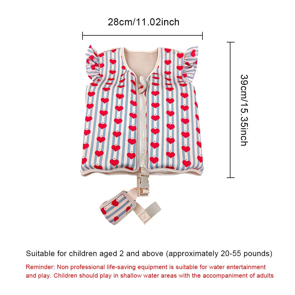 Summer Baby Swimsuit Sun Protection Vest Unisex Children's Swimming Aid Buoyancy Vest Floatation Jackets for Ages 2-6 Kids