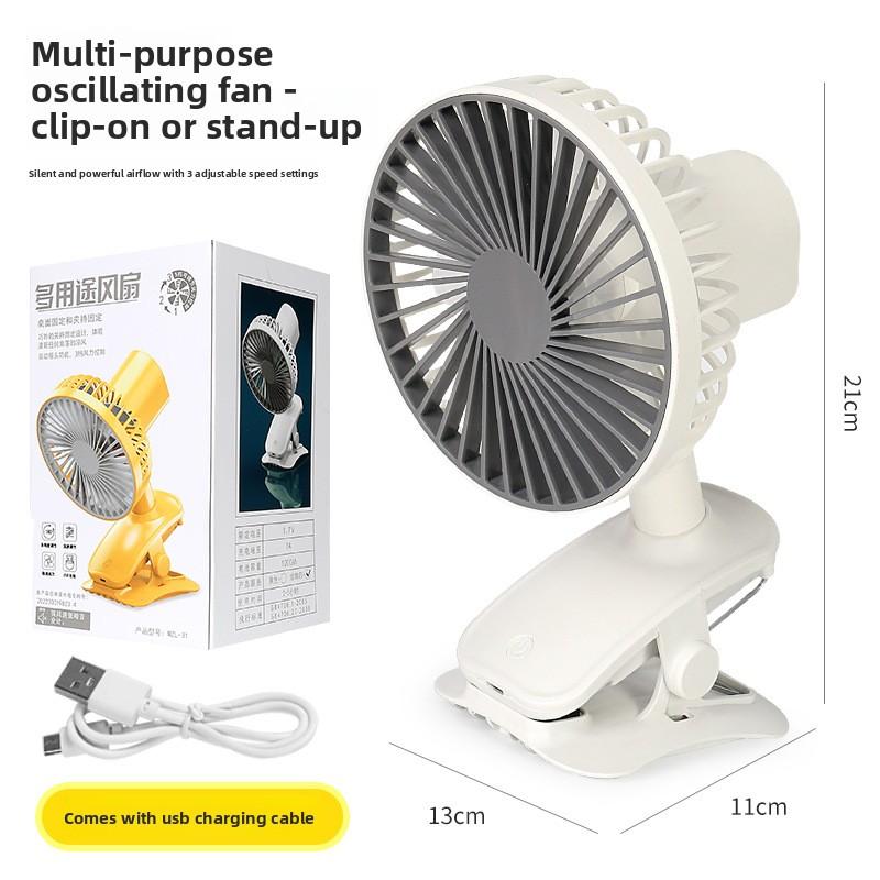 Desktop Small Clip Fan, Desktop Clamp Fan, Bedroom Fan, Student Dormitory Fan, Swivel USB Mini Desktop Fan