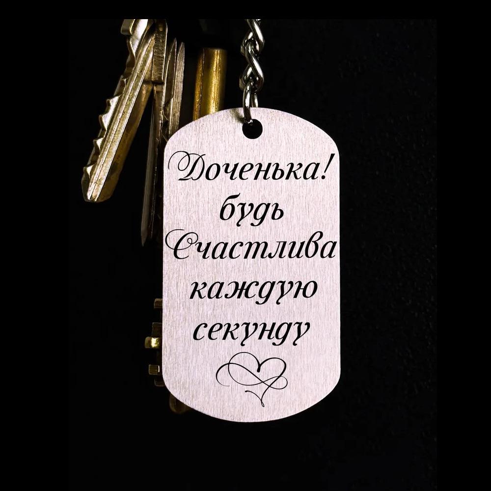 Personalized Stainless Steel Keychain - German, Russian, Spanish Themes with Custom Text and Photos