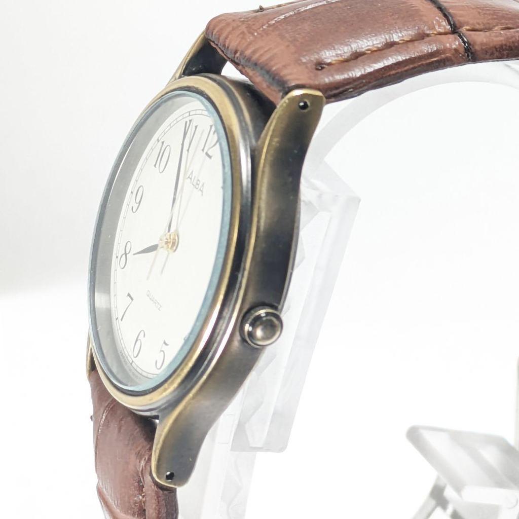 [USED] SEIKO ALBA Men's Battery Strap Replacement Working Condition S-62