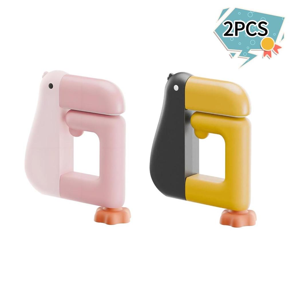 3PCS Cute Cartoon Multi-Purpose Duck Design Wall Hooks Hanger For Table Portable Folding Desk Stand Removable Reusable Backpack Hook