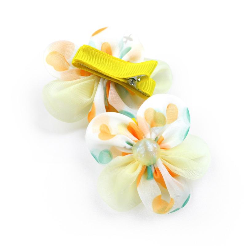 

Pet dog clothes TUTU skirt gauze skirt Spring and summer princess small fresh flower yellow diamond skirt + polka dot yarn flower xs-bust 30, length 20cm, approx. 1.0-1.5kg