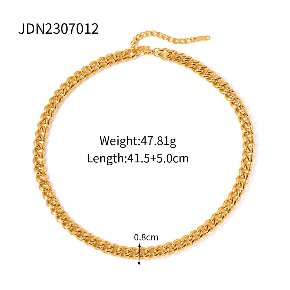 

2023 Ожерелье и кулон из нержавеющей стали, кубинская цепь