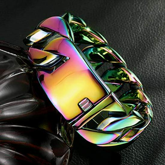 32mm Titanium Stainless Steel Hip Hop Cross Bracelet