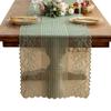 Semi-Sheer Lace Jacquard Table Runner French Romantic Rectangular Lace Tablecloth  Dining Table