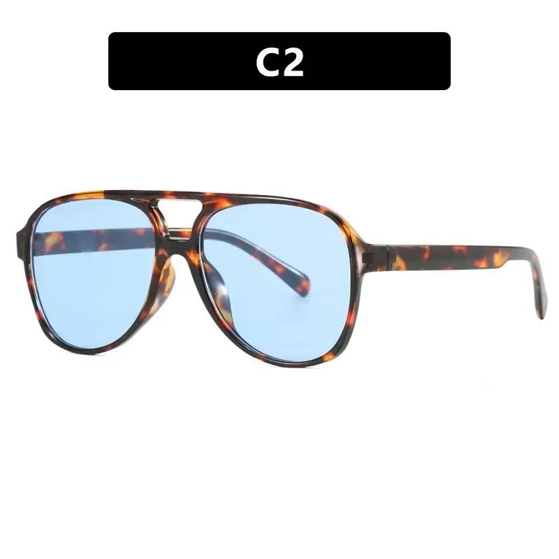 Vintage Oversized Sunglasses Women Retro Brand Big Frame Sun Glasses Female Black Yellow Ins Style Square Glasses