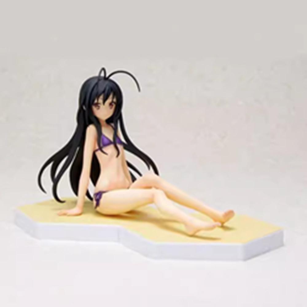 8.5CM Anime Accel World Kuroyuki hime Figure Beach Queens 1/10 Swimsuit Sitting Model Toy Gift Doll Collection Action Figure PVC