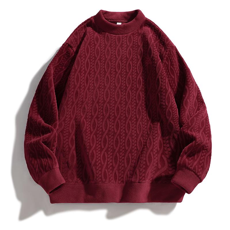 Yipinpinyuan YPY9815 Coral Fleece 3D Jacquard Hoodie - Sizes 35-39, Double-Sided. 2XL красный