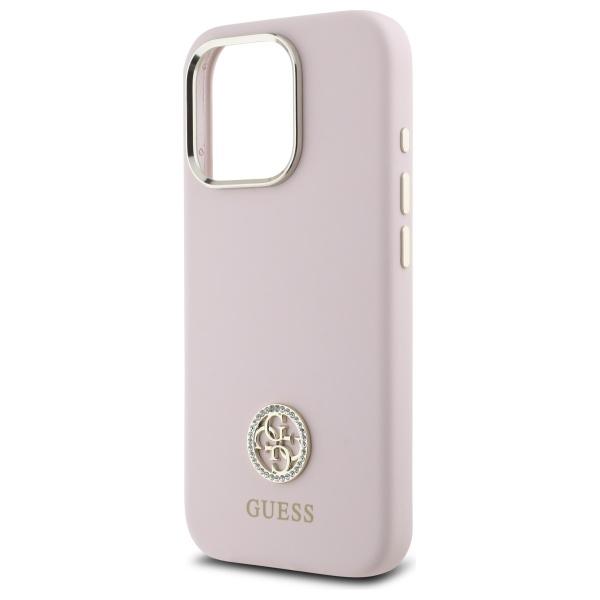 Guess Guhcp16Lm4Dgpp Iphone 16 Pro 6.3 Lysrosa/Pink Hardcase Silikon Logo Strass 4G
