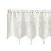 Spitzen-Fenstervorhang, Weißer Spitzen-Schiebegardine mit Quasten und Stangentasche, Vintage Lichtfilternder Fenstervorhang für das Wohnzimmer