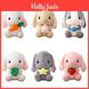 Cute Cartoon Clover Bunny Plush Toy Wholesale Easter Doll With Customizable Design Rabbit Stuffed Animal Gift Characters)
