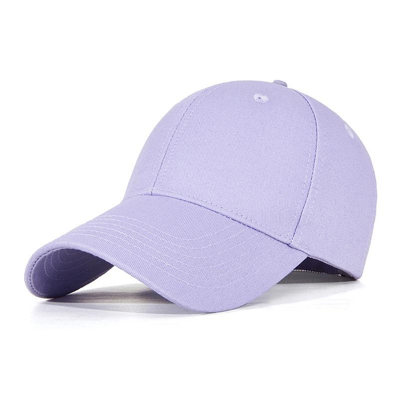 Classic Solid Color Hard Top Baseball Cap Men's Summer Pure Cotton Light Version High Top Sun Hat Children's Four-season Versatile Baseball Cap