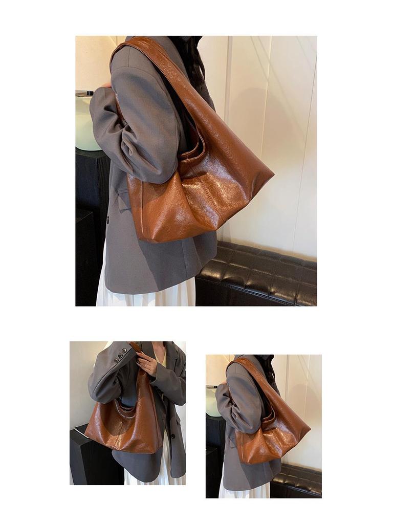 2024 Women's Soft Leather Large Capacity Tote & Shoulder Bag – Stylish, Versatile, High-End Design for Everyday Use