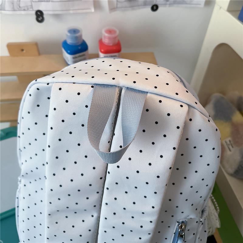 College-Stil Wellenpunkt Student Schulrucksack Damen Spitze Rucksack