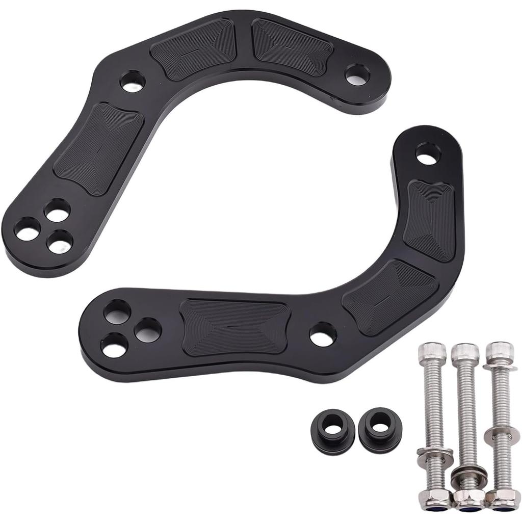 Motorcycle Lowering Kit for Kawasaki ZX-25R (2020-2023), ZX-4R, and ZX-4RR (2023+) - Rear Lowering Link Rods (Black) for Improved Ground Reach
