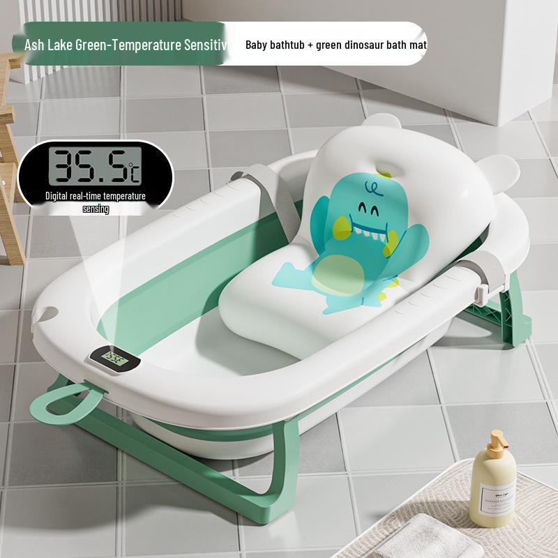 Foldable Baby Bathtub - Large, Sit or Lie for Kids, Newborn Bath Essentials for Home Use