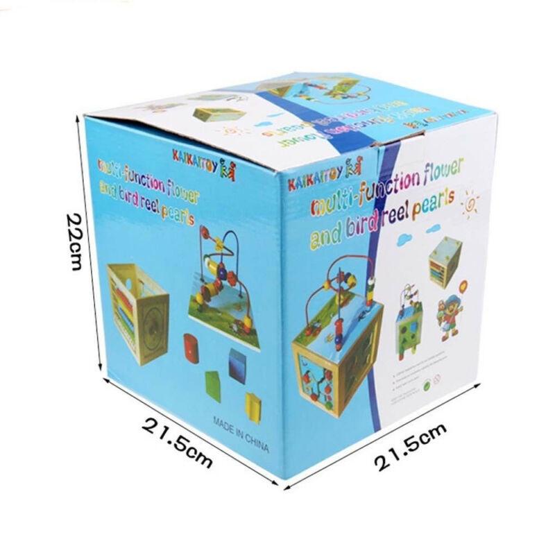 Premium 5 In 1 Wooden Multi-activity Cube Educational Toy For Kids And Babies