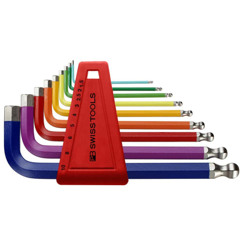 PB Rainbow Wrench Set with Ball Head, No Pack, 212H-10RB