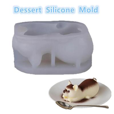 Stampo in Silicone a Forma di Corgi Cartone Animato Carino per Mousse Cake, Gelatina al Latte Fai-da-te, Gelatina al Cioccolato, Dessert Gelato, Stampo da Forno
