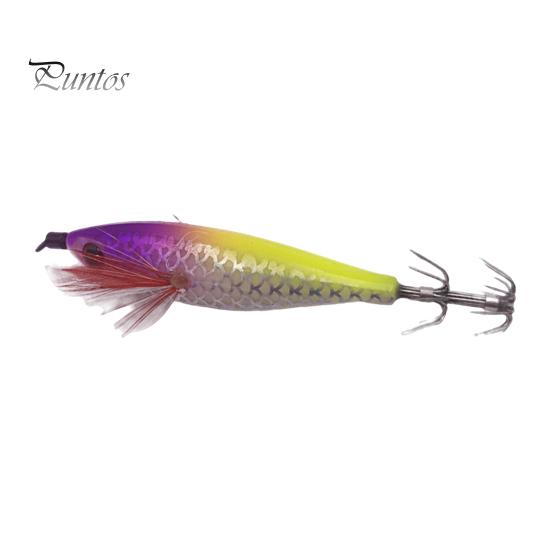 Shrimp Bait 5g/8cm Wood Luminous Realistic Fish Eye Sharp Hook Vivid Bright Color Fishing Universal Squid Jigging Artificial Wobblers for Sea