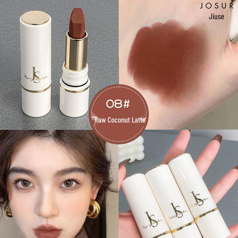 

JOSUR Velvet Matte Non-Transfer Soft Mist Lipstick in White Tube 4.2g