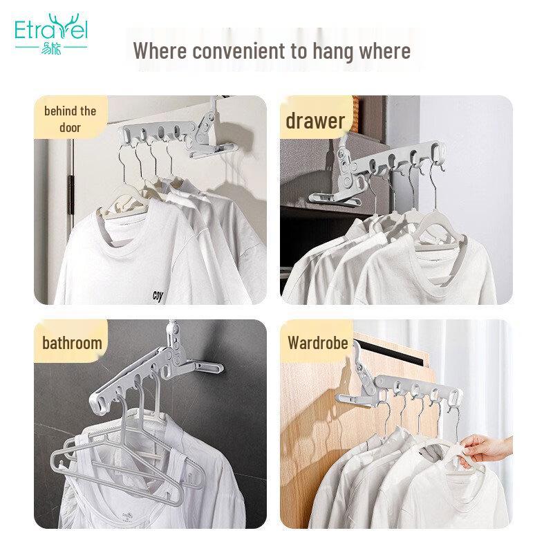 Etravel Portable Foldable Travel Clothes Hangers