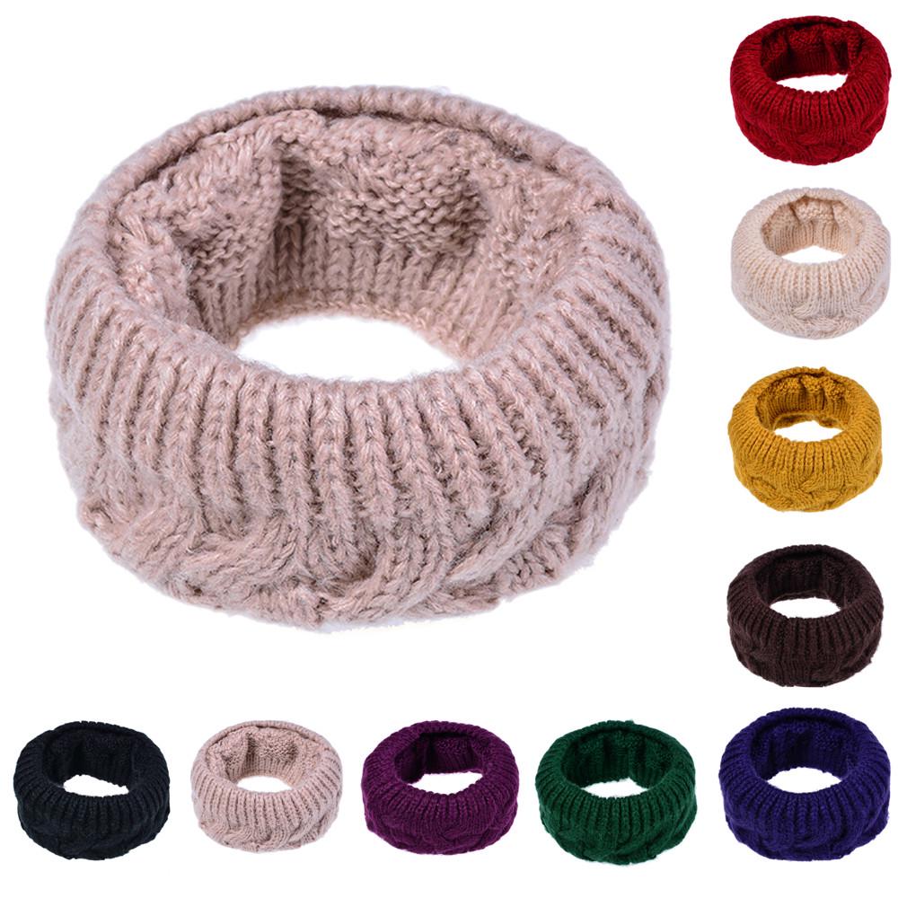 BGZ Women Men Solid Color Winter Warm Collar Knitted Shawl Soft Neck ...