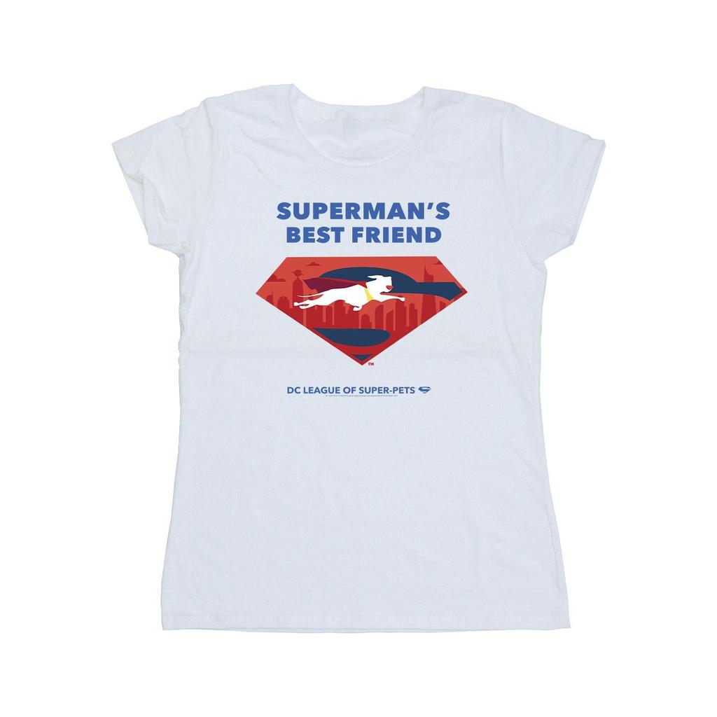 DC Comics Womens/Ladies DC Comics DC League Of Super-Pets Superman´s Best Friend Cotton T-Shirt