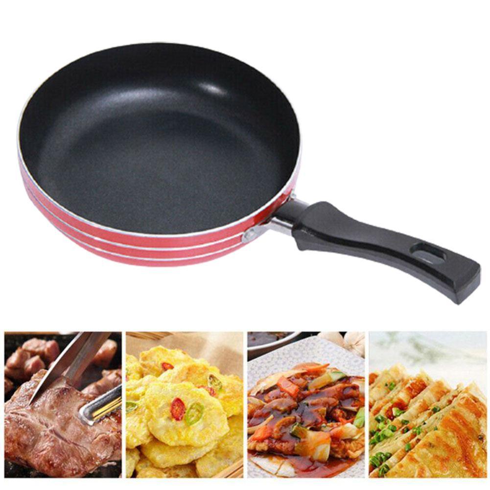 16cm 1PC Mini Frying Pan Non-Stick Steel Frypan Pot Saucepan For Cookware Kitchen Cookware Fry Eggs Tools Frying Pan
