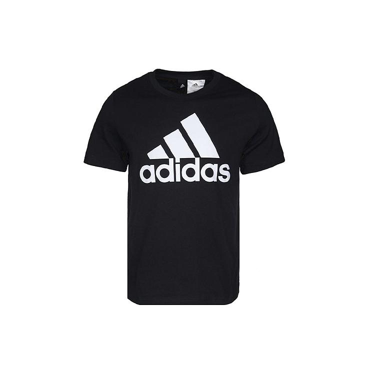 Adidas T Shirts Men's Black Crew Neck Moderate Straight Fit CD4864