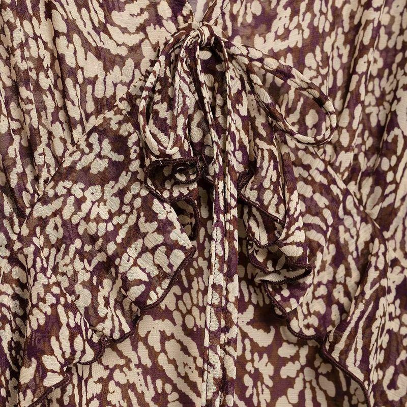 Kaslead New Arrival Women's Clothing Fashion Style Fashion Laminated Decoration Print Midi Skirt Dress 3564054