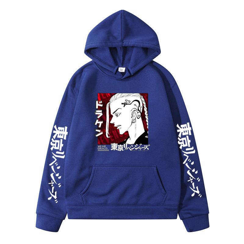 Fashion Men's Hoodie Tokyo Avengers Anime Print With Hoodie Fan Men And Women Casual Loose Hoodie Street Oversized Hoodie